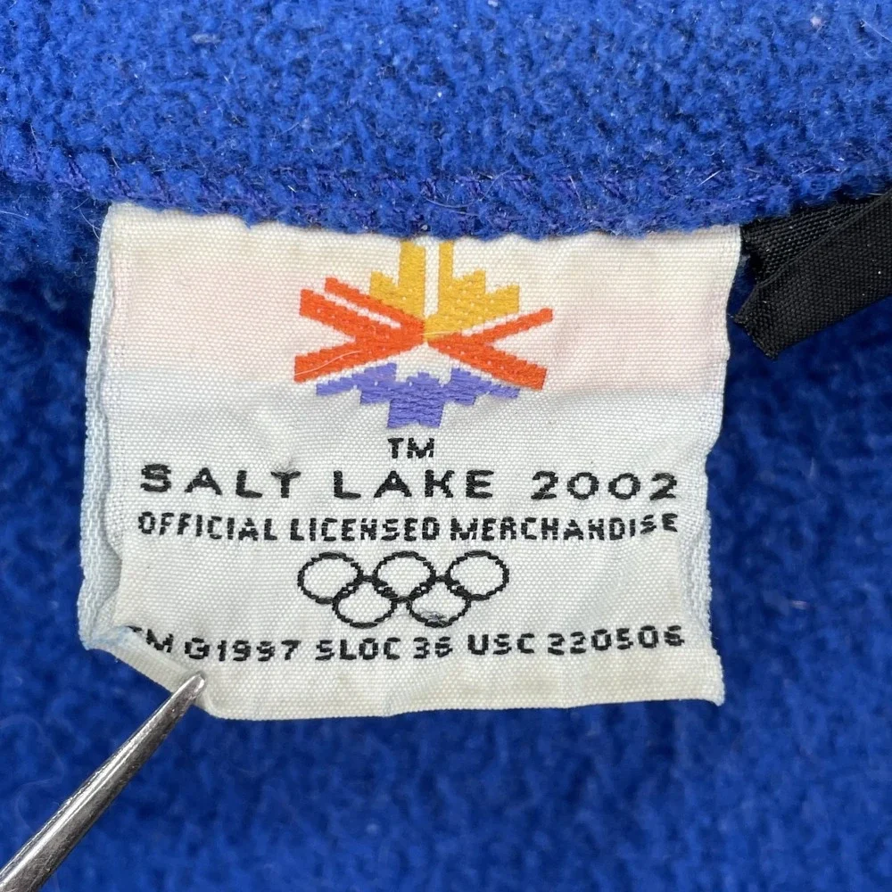Vintage Salt Lake 2002 Winter Olympics Jacket Large Fleece Gorpcore Ski Made USA